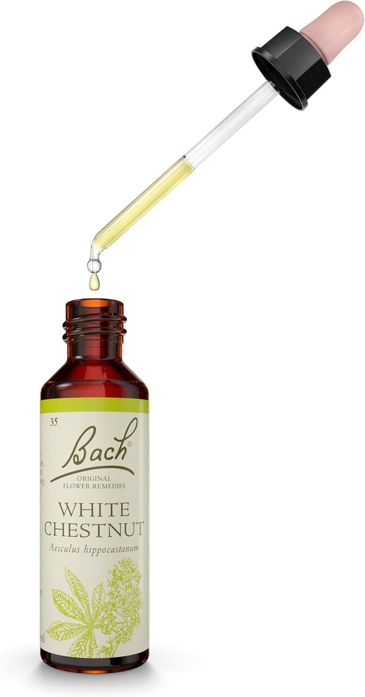 Bach Original Flower Remedies (White Chestnut) Live the Day, Stay Tranquil, Emotional Wellness, Natural Flower Essence, 20Ml