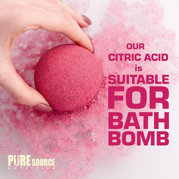 Citric Acid Bath Bombs, Food Flavouring, Preserving, Cleaning & Descaling | 100% Pure | for Organic Production, GMO Free (100G)