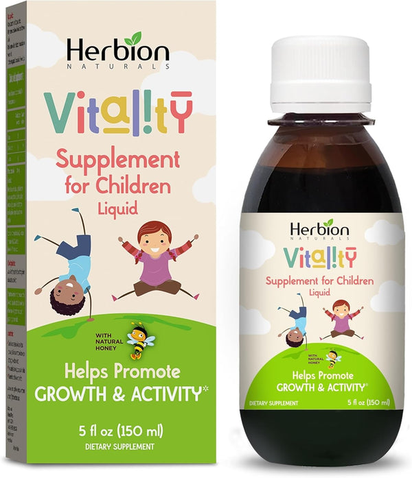 Vitality Supplement for Children - Promotes Growth and Appetite, Improves Mental Performance - Kids 1 Year and above - 150Ml