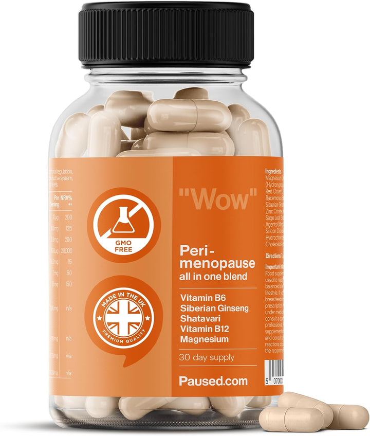 Peri-Menopause Botanical Blend - 60 Plant-Based Capsules | Red Clover, Sage, & Shatavari Blend for Women