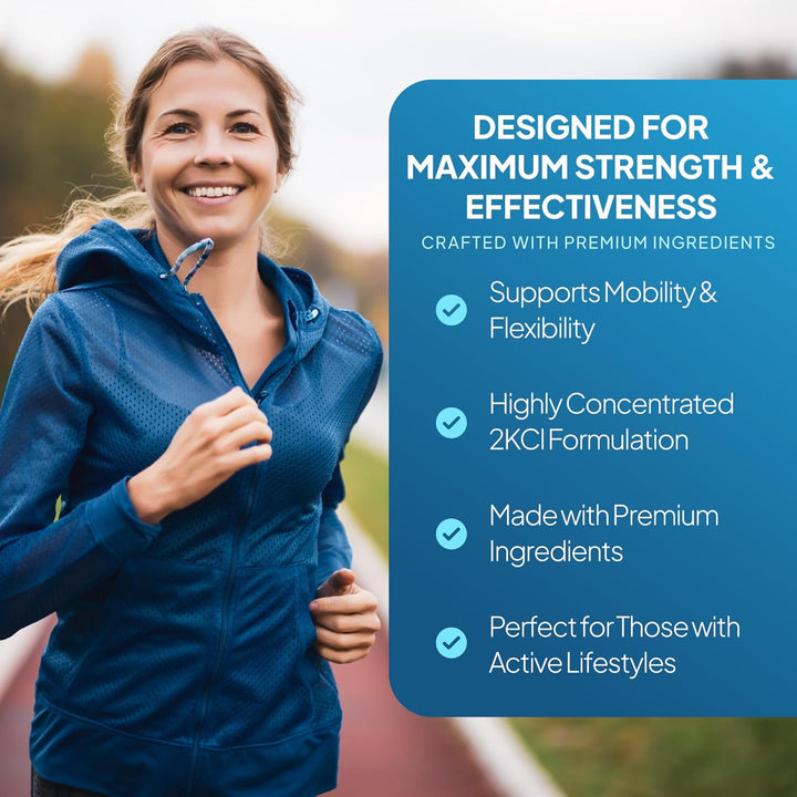 Max Strength Glucosamine Sulphate 2Kcl | Supports Active Lifestyles | 1858Mg per Serving | Marine Sourced | 120 Tablets = 2 Months’ Supply | Manufactured in the UK in Accordance with GMP Standards