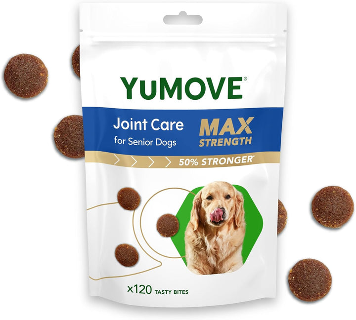 Max Strength Joint Supplement for Senior Dogs, Essential Dog Hip and Joint Aid for Senior Dogs with Glucosamine, Chondroitin, Green Lipped Mussel, Aged 8+, 60 Chews