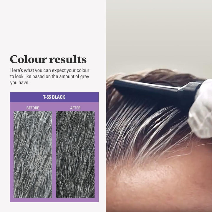Touch of Grey, Black Hair Dye for a Natural Salt & Pepper Look, T55