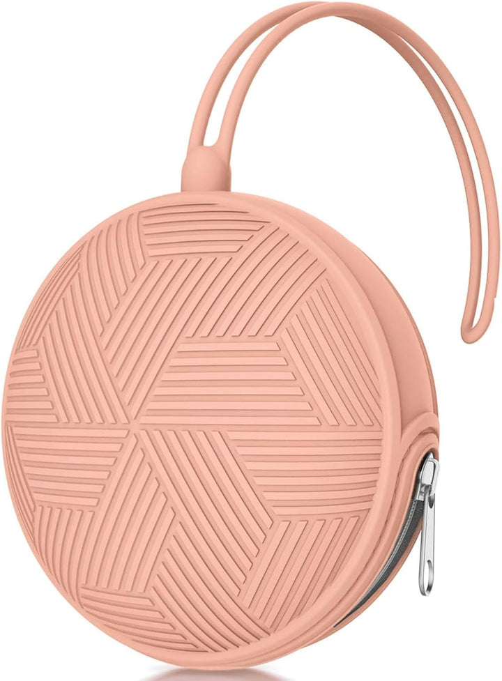 Dummy Holder Case Set,Bpa Free Silicone Pacifier Holder Pod,Dummy Storage Box,Portable Soother Pods for Baby Nappy Changing Bag Stroller,Travel,Home,Easy to Clean(Pink)