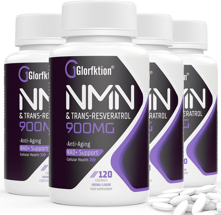 Trans-Resveratrol & NAD+ 900Mg, Enhanced with Black Pepper for Max Absorption, 120 Fast-Acting Lozenges for 4 Month Supply (120 Count (Pack of 1))