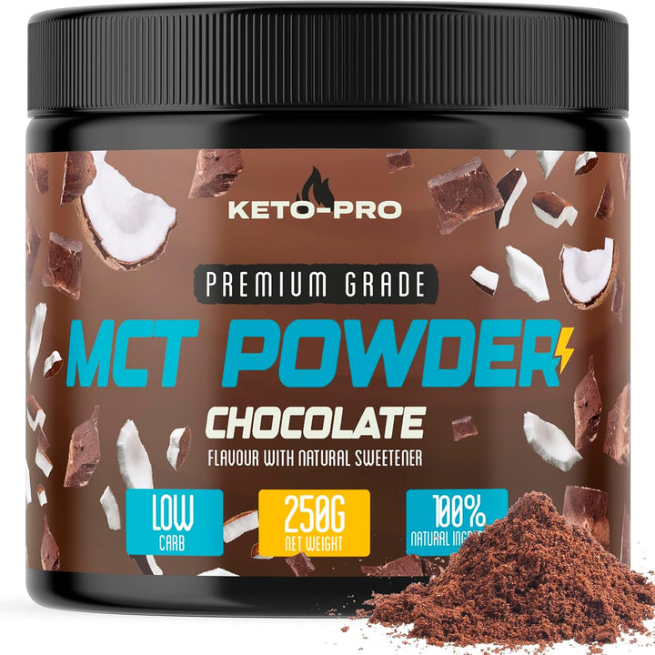 Keto-Pro MCT Powder 250G | Most Ketogenic of All Mct'S | Purest, Premium C8 Keto Creamer Ideal in Coffee | Suitable for Paleo & Vegan Diets | Gluten & Palm Oil Free | Pure Caprylic Acid
