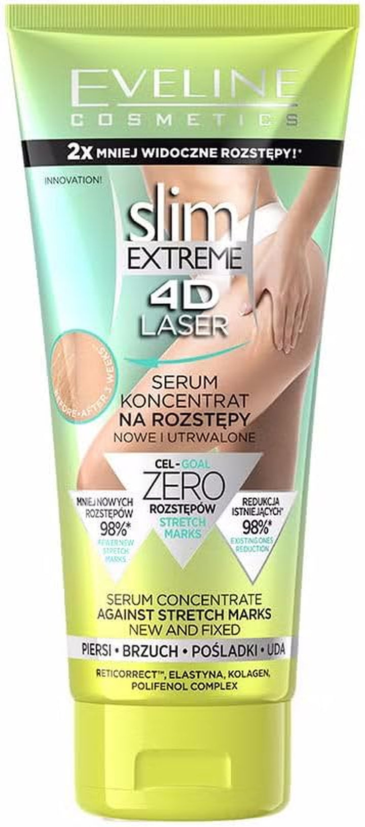 Slim Extreme 4D Super Concentrated Cellulite Slimming Hot Cream for Women Fast Fat Burning | 2-Week Lipo Shock Thearpy | Flat Belly, Slim Legs Waist , 250 ML, 1 Count (Pack of 1)
