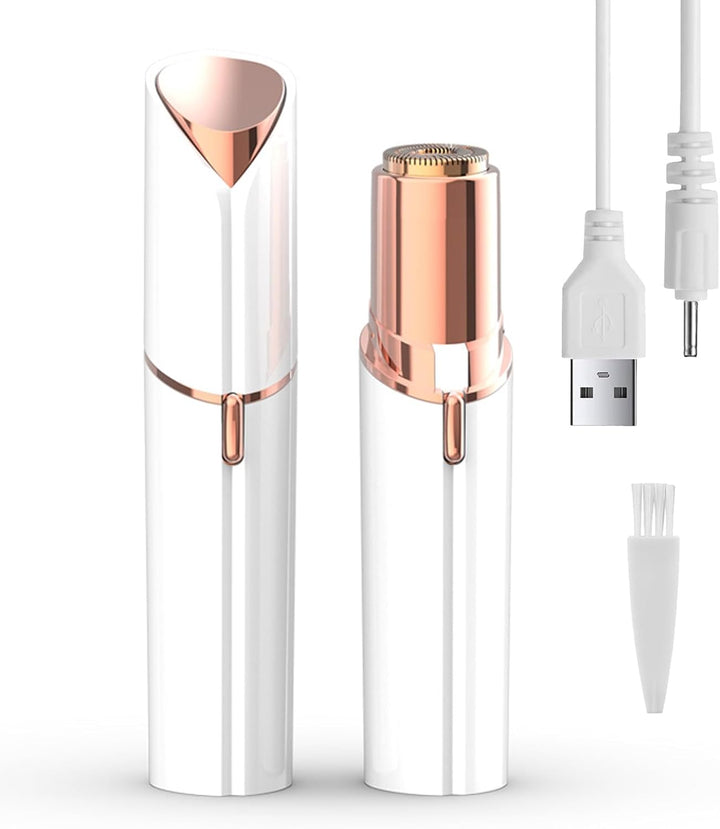 Lady Shaver for Women, Facial Hair Remover, Facial Hair Remover for Women, USB Rechargeable Facial Epilator, Hair Removal Device for Peach Fuzz/Facial Hair/Lip/Chin Travel Size