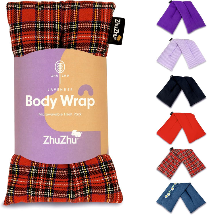 Lavender Body Wrap - Microwavable Wheat Bag - Microwave Heat Pad Soothing Hot Pack - Lilac Fleece