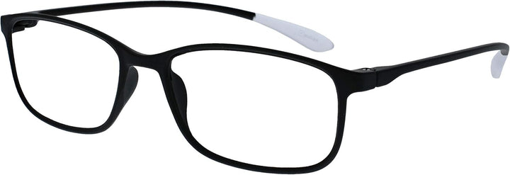 Ice Reading Glasses 3 Pack Ultra Lightweight Scratch Resistant Black Blue Grey Red Frame Mens Womens RRRR61-137Z +2.00