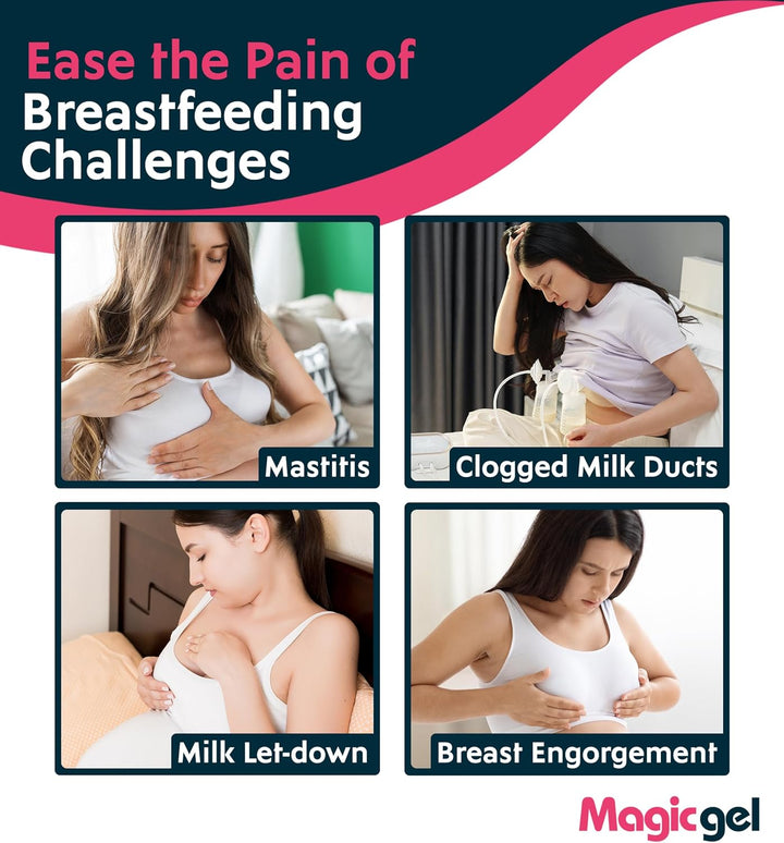 Luxury Breast Therapy Pack | the Breastfeeding Essentials for Nursing Mothers | Includes 2X Breast Ice Packs (Hot or Cold) for Breastfeeding or Breast Augmentation Post Surgery Pain Relief