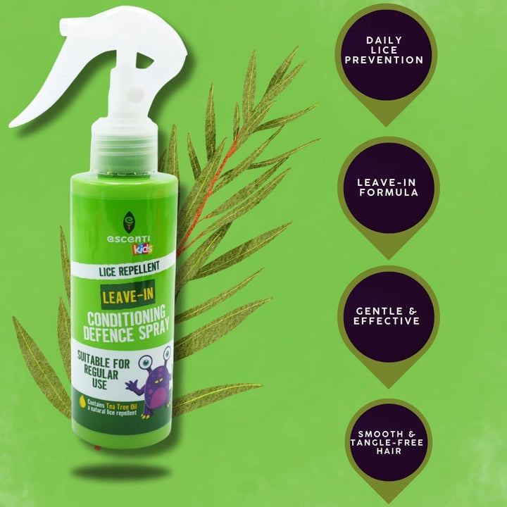 Escenti Kids Leave in Lice Repellent Conditioner Spray 125Ml Pack of 2 Bundled by