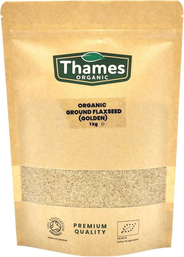 Organic Ground Linseed | Flaxseed Golden 1Kg -Certified Organic, Non-Gmo, Vegan, No Additives, No Preservatives, Resealable Bag by  Golden 1Kg