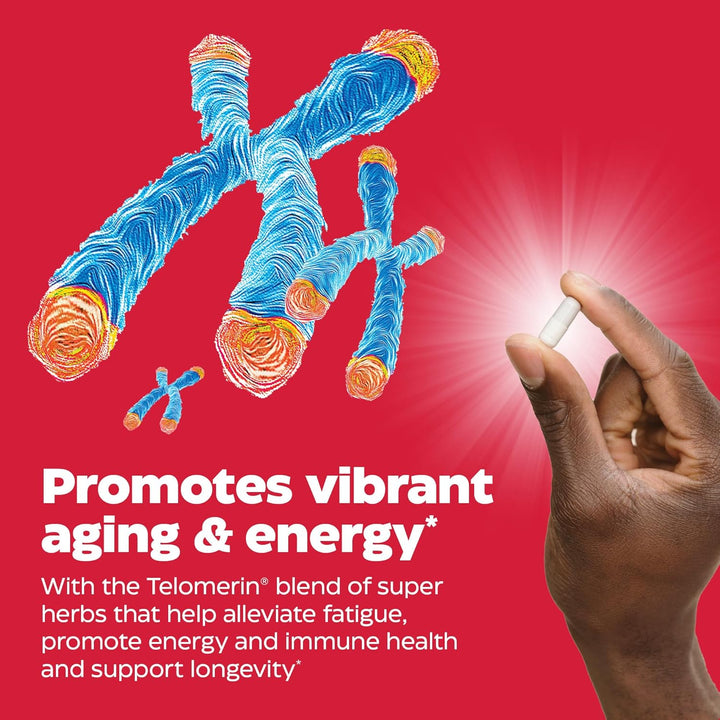 , Telomere Plus, Cellular Support, Dietary Supplement, 30 Capsules, Vegetarian, Gluten-Free, Soy-Free