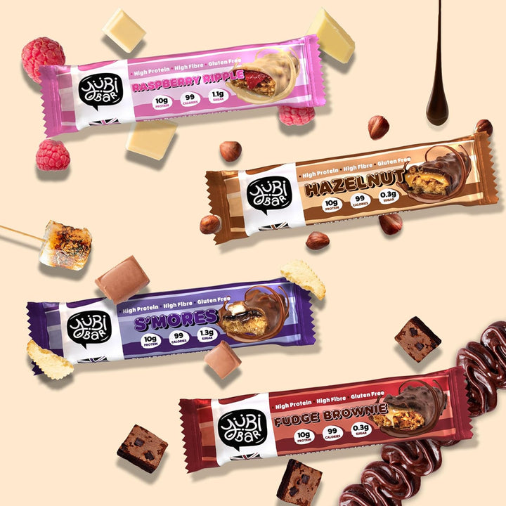 Yubi Mix Variety Box 12 Pack - Protein Bars - 99 Calories, High Protein, High Fibre, Low Sugar, Gluten Free and Dairy Free - Healthy Snacks/Nutrition Bar - Chocolate Bars - 420G