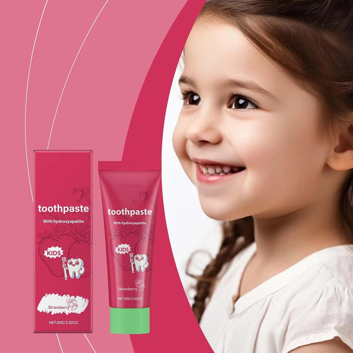 Kids Hydroxyapatite Toothpaste,Probiotic Teeth Whitening Toothpaste,Strawberry Enamel Protection for Children 2+