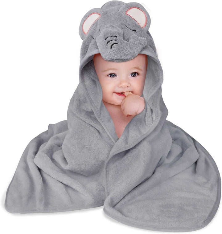 Baby Towels with Hood, Baby Bath Towels, 80X80Cm Soft and Absorbent Large Baby Bath Towel for Newborn and Infant, Toddler Bath Towel for Boys and Girls (Pink)