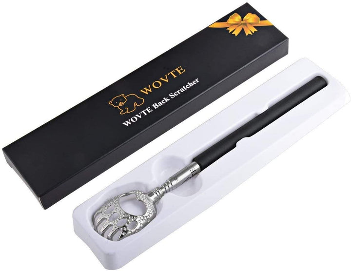 Back Scratcher,  Bear Claw Telescopic Back Scratcher Portable Extendable Stainless Steel Back Massager for Adults Stocking Fillers for Men Women Gifts for Men Dad Husband