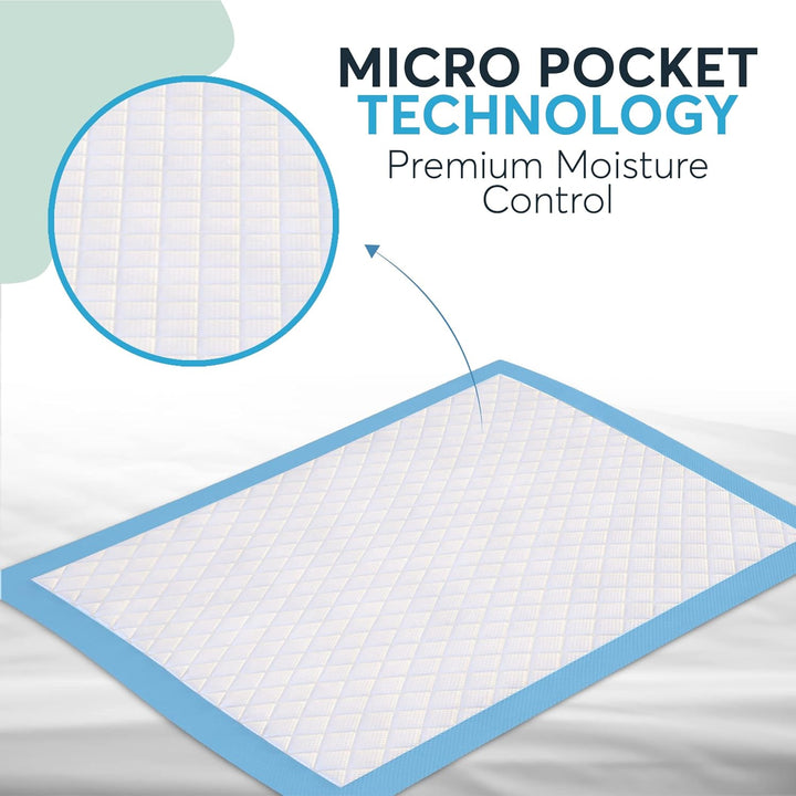 25 X Incontinence Bed Pads | Disposable Bed Pads | Bed Protectors for Incontinence | Size 60X90Cm | with Self-Adhesive Sticker Tabs | Bed Mats Disposable | (1 Pack of 25)