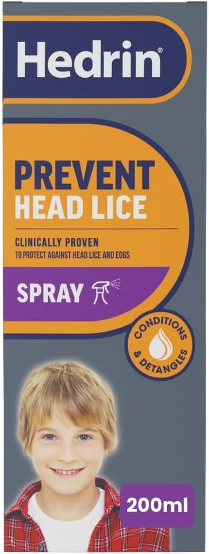 Prevent Headlice 200Ml Spray - Nit Protection Treatment, Detangles and Conditions, Clincally Tested Convenient Leave in Spray