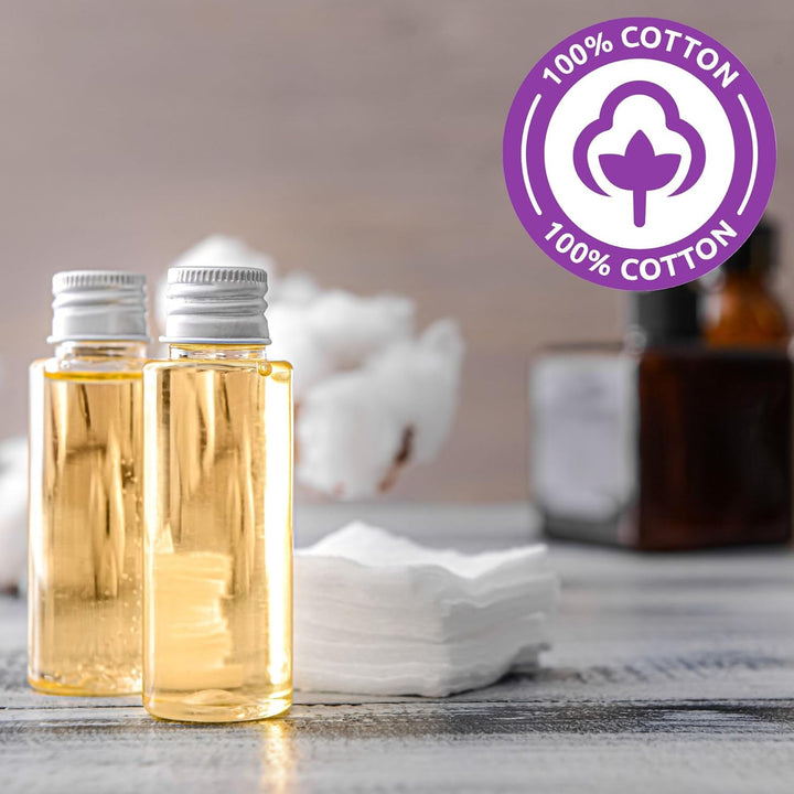 Cotton | Cotton Pads | Standard Size Square Cosmetic Make-Up Remover Pads | 50Pk