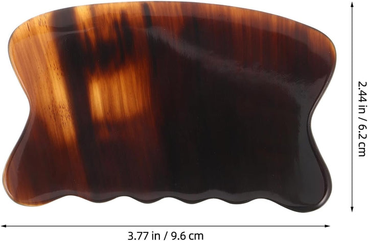 Natural Ox Horn Gua Sha Tool for Face and Body Massage, Portable Scraping Board for Neck and Back Muscle Relief, Lightweight Buffalo Horn Facial Massager for Home and Travel