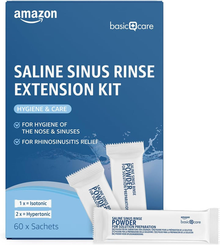 Saline Sinus Rinse Kit 1 Bottle & Pack of 30 Sachets