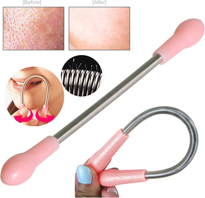 Facial Hair Remover - Spring Epilator Tool for Quick Hair Removal - Effective Threading Alternative, M, Other Gemstones
