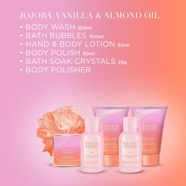 Jojoba, Vanilla & Almond Oil Luxury Pamper Present Gift Set - Vegan Friendly