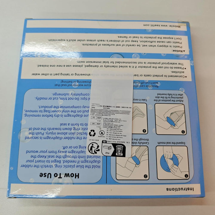 Waterproof Knee Cast Cover, Reusable Adult Knee Cover for Shower, Soft & Comfortable Cast Protectors for Broken Knee, Watertight Seal Cast Bag for Bandages, Dressings, Wound Care Supplies