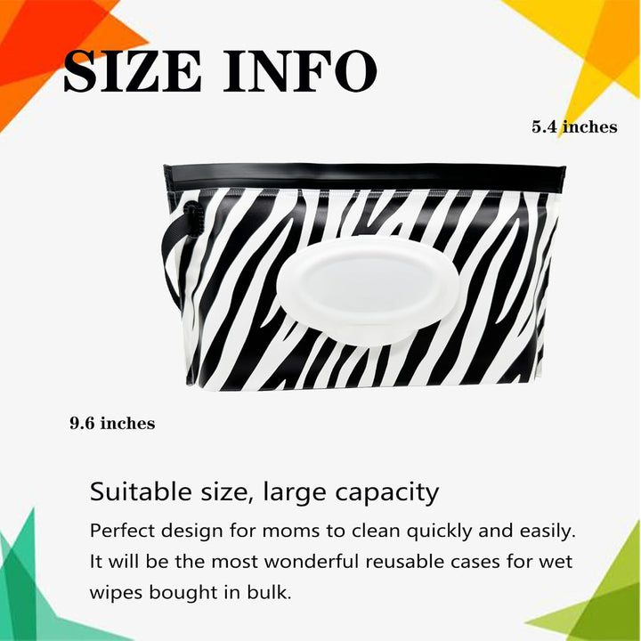 3 Pack Baby Wipes Dispenser, Portable Refillable Wipe Holder Baby Wipes Container Travel Wipes Case Reusable Wet Wipes Pouch