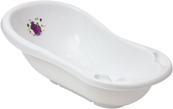 Hippo Ergonomic Baby Bath, from 0 to Approx. 12 Months, 84 Cm, Wiktoria, White