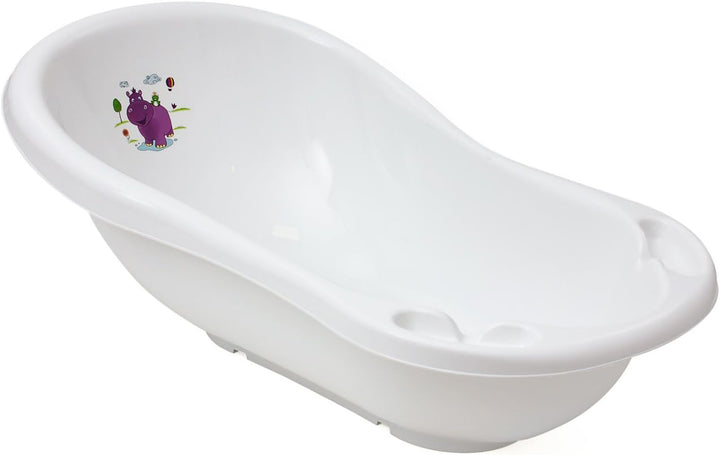 Hippo Ergonomic Baby Bath, from 0 to Approx. 12 Months, 84 Cm, Wiktoria, White