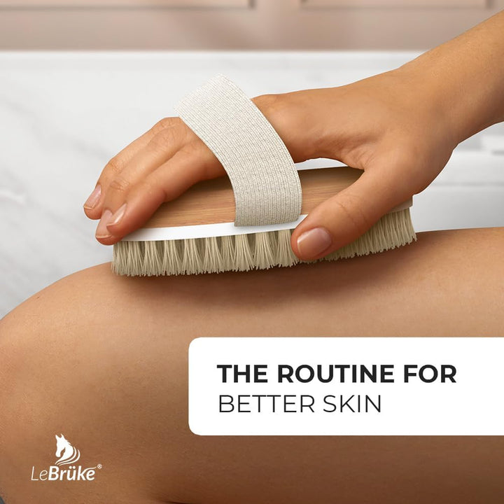 ® Dry Body Brush - with Practical Storage Bag - Perfect for Removing Dead Skin - Exfoliating Bath Brush