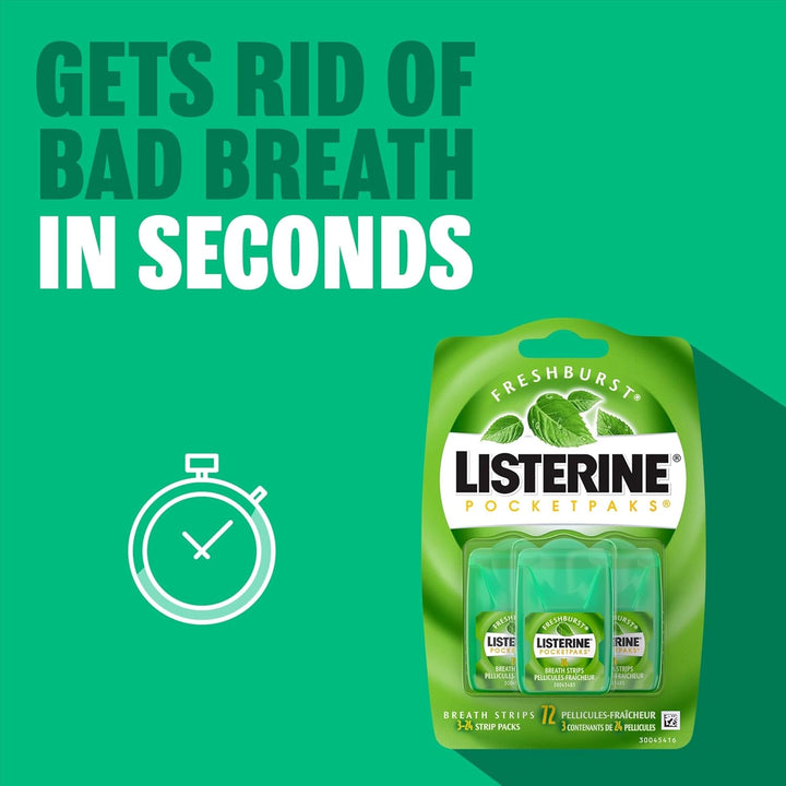 Freshburst Pocketpaks Breath Strips, 24-Strip Pack, 3 Pack