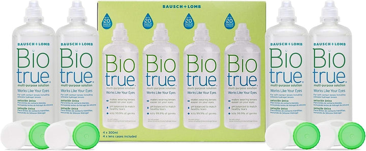 Multi-Purpose Contact Lens Solution, 300 Ml - Cushions and Rehydrates Soft Contact Lenses Comfortable Wear - Condition, Clean, Remove Protein, Disinfect and Rinse - Includes Lens Case