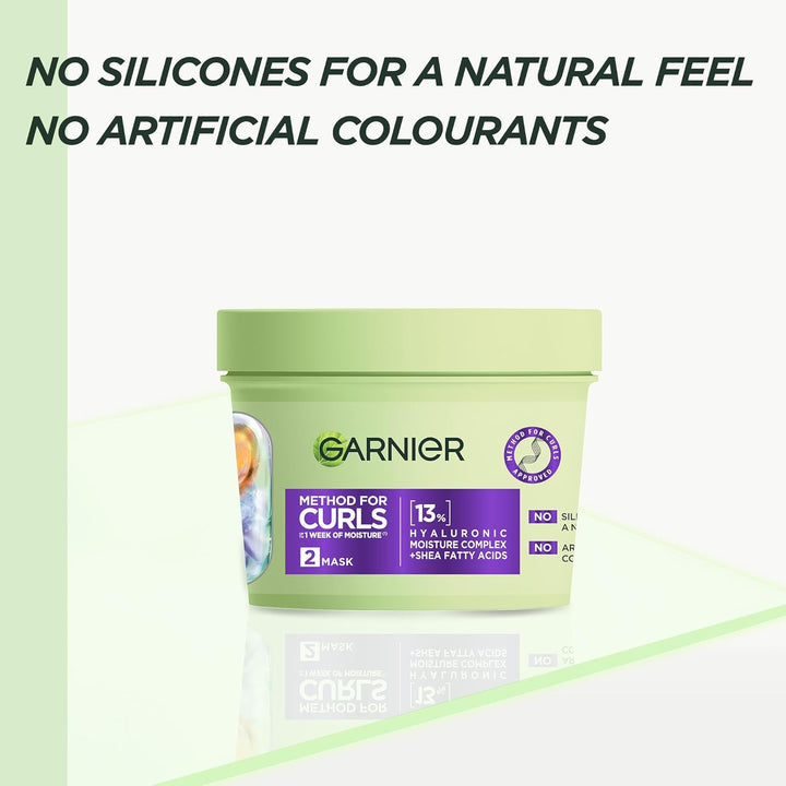 Method for Curls Deep Conditioning Mask, up to 7 Days of Moisture & Curl Definition. Designed, Tested & Approved on All Curl Types, Including Type 4 Curls & Coils. Silicone Free, 370Ml