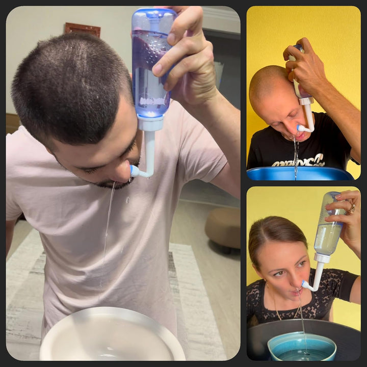 Sinus Rinse Sachets- Pre-Measured Packets for Neti Pot and Squeeze Bottle-100% Natural Sea Salt Istonic Formula,Drug-Free Nasal Irrigation,Sinus Congestion Relief-