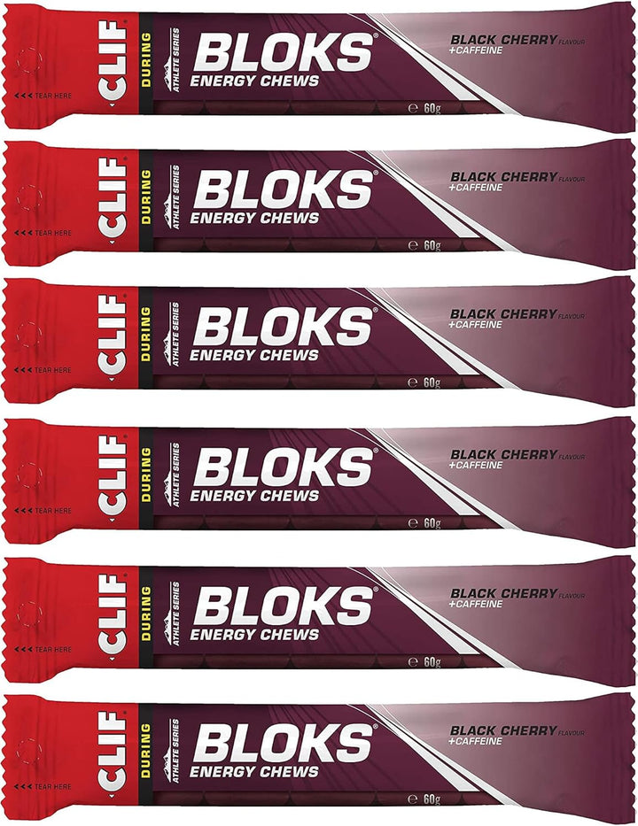 Shot Bloks 60G Caffeine Black Cherry 6 Chews (3 Pack)