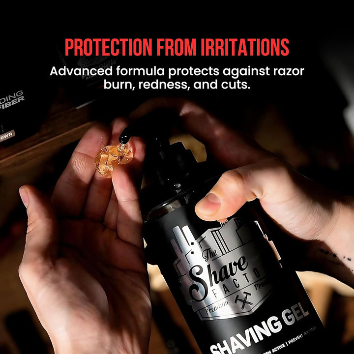 Shaving Gel with 25% More Free - Moisturizing Effect Fresh Active Product for Professional Barbers/Hairdressers and Traditional Shaving Enthusiasts.