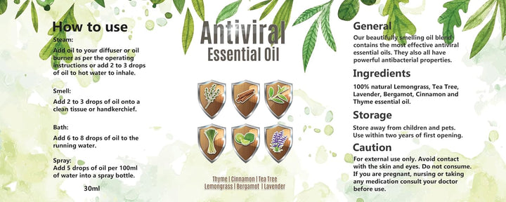 Antiviral Lungs & Airways Remedy. the 6 Most Powerful Natural Virus Killing Essential Oils Blended to Combat Viruses, Bacteria, Bugs & Germs. Antibacterial. Steam, Spray, Inhale, Diffuser & Bath.