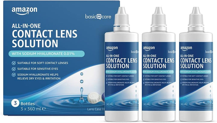 All-In-One Solution for Soft Contact Lenses, 3 X 360Ml