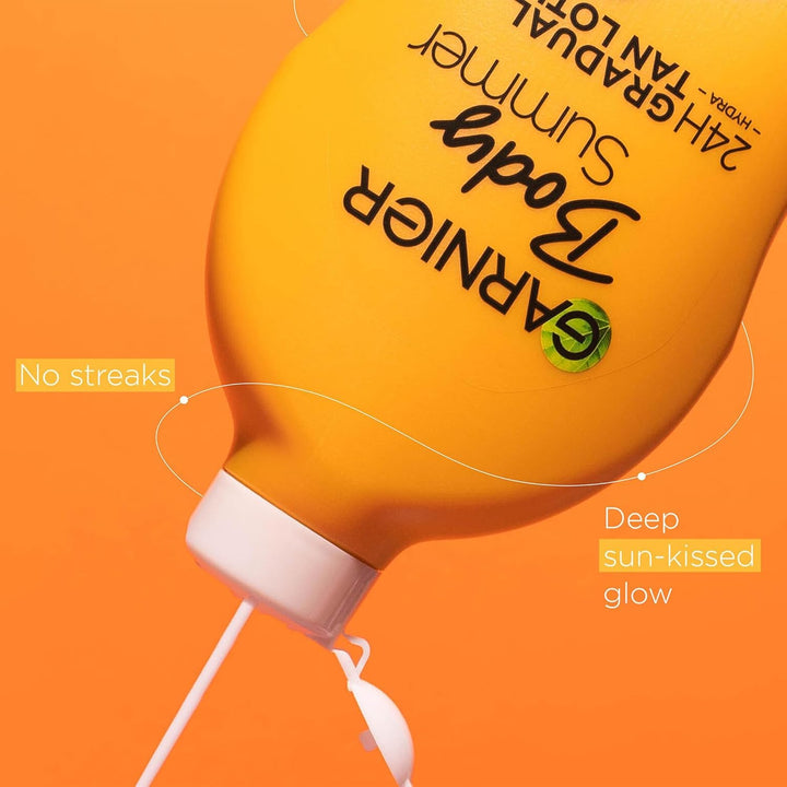 Summer Body Gradual Tan Moisturiser Deep, for a Radiant Sun Kissed Glow, Suitable for Face & Body, 24 Hour Hydration & a Natural Even Tan, Fast Absorption, Vegan Formula, 400Ml