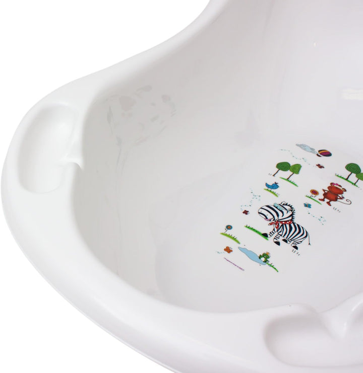 Hippo Ergonomic Baby Bath, from 0 to Approx. 12 Months, 84 Cm, Wiktoria, White