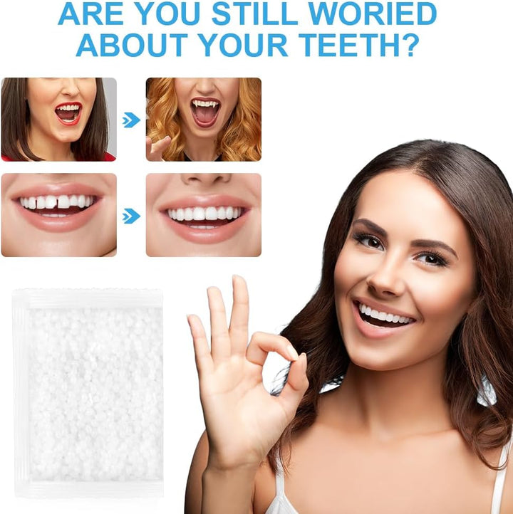 Temporary Tooth Repair Kit, 50G Temporary Tooth Filling Repair Thermal Beads Teeth Fixing Tooth Beads, Dental Tooth Filling Material for Fixing Filling Missing Broken Tooth