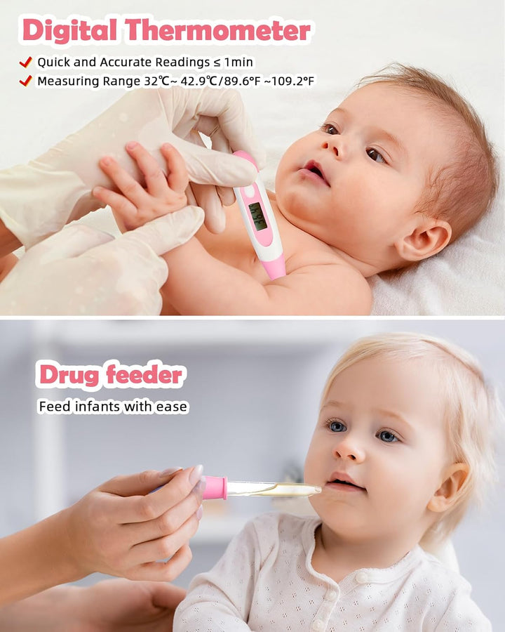 Baby Healthcare and Grooming Kit,  Nursery Care Kit, Newborn Safety Health Care Set with Hair Brush,Comb,Nail Clippers and More for Newborn Infant Toddlers Baby Boys