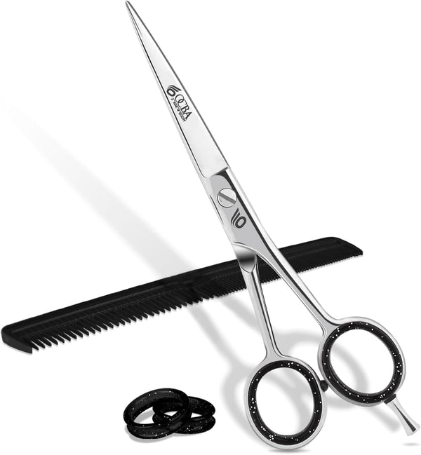 Professional 6" Hairdressing Scissor Sharp Hair Cutting Scissors for Barbers Hairdressers & Stylists Beard & Haircut Scissors for Men & Women (Classic Scissor)