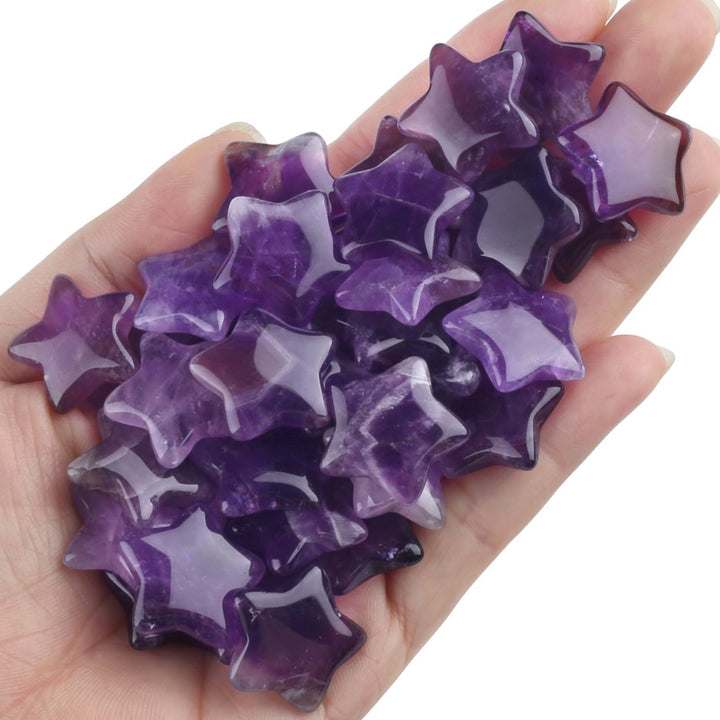 20 Pcs Crystals and Gemstones Star Healing Crystals Set Reiki Chakra Protection Polished Stones Meditation Energy Balancing Crystal