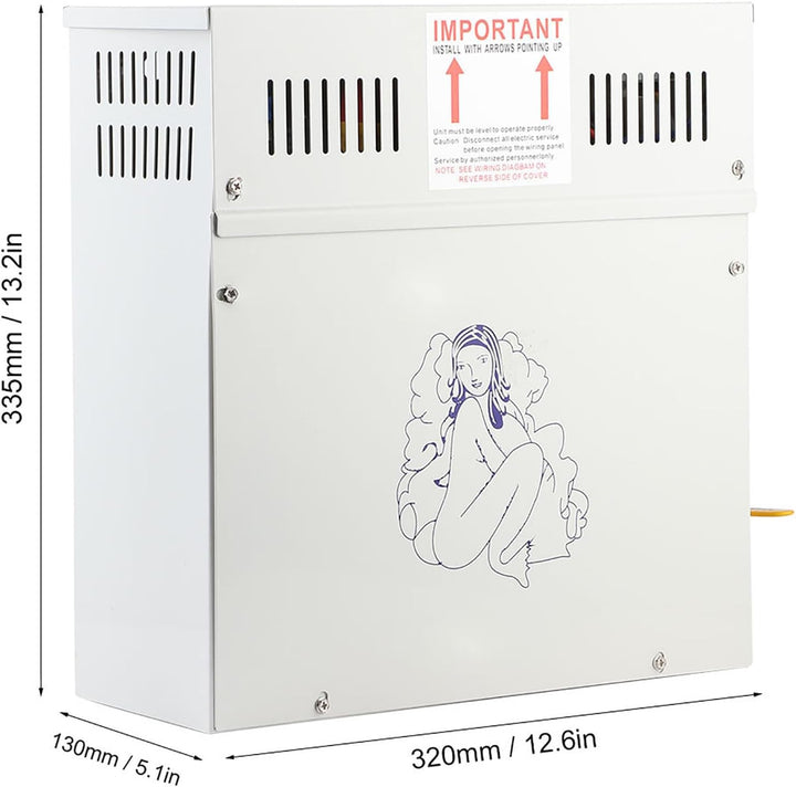 4.5KW Steam Generator, Sauna Generator with LED Display Controller, Automatic Shutdown 1.2 Bar Pressure Relief Valve Home Steam Shower System, Sauna Steam Bath Heater
