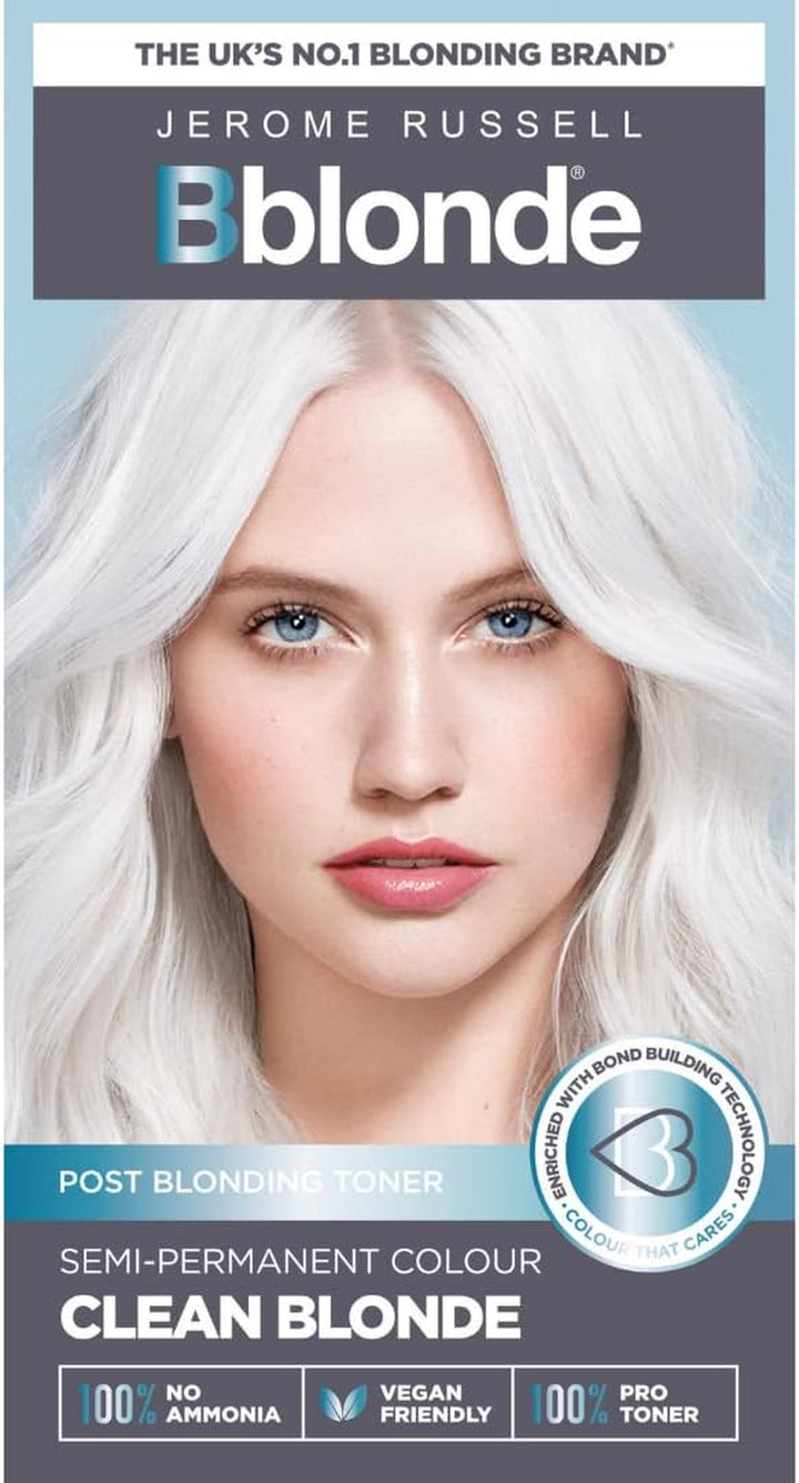 Bblonde Ice White Post Blonding Toner - Semi Permanent Hair Dye Kit for Pre Lightened & Blonde Hair with Brazil Nut Oil, No Ammonia & Vegan